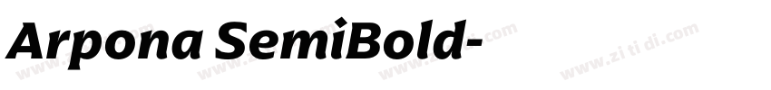 Arpona SemiBold字体转换